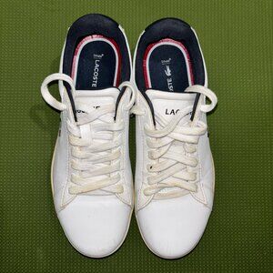 Lacoste Sneakers Shoes White Navy Men's Size 7